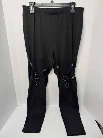 Mesh Black Plus Size Leggings for Women
