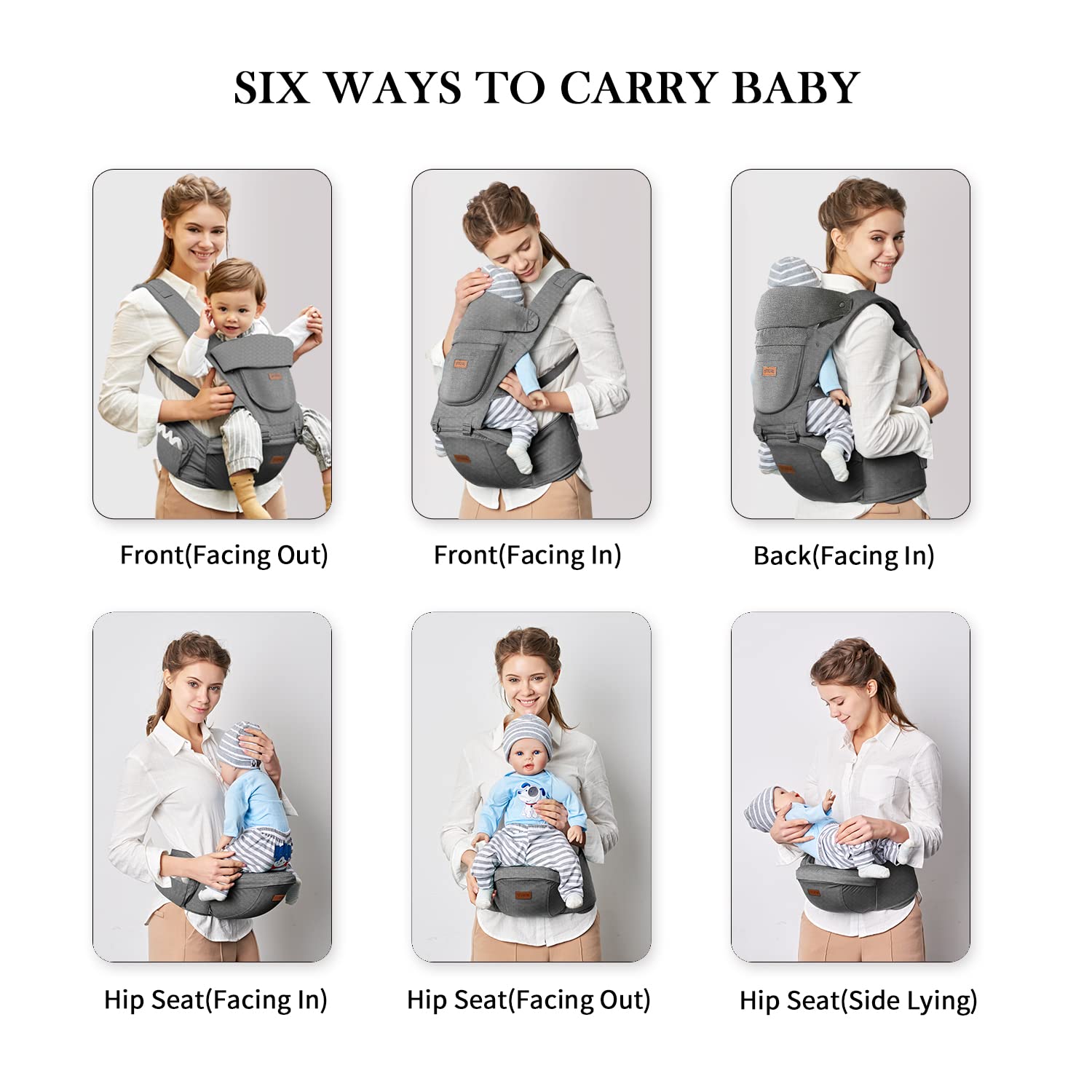 6 in 1 Baby Carrier 14-33 LBS / 6.35-15 KGS