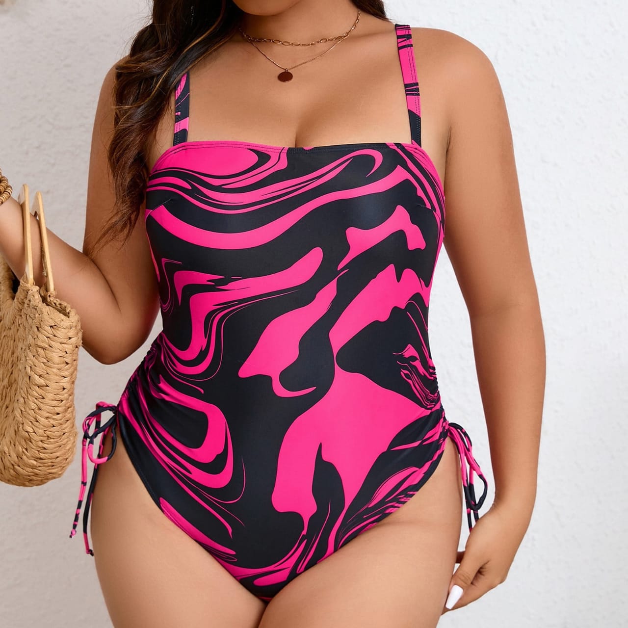 Women's Swirl Print One-Piece Swimsuit Bikini