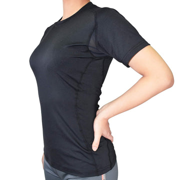 Women’s Compression Short Sleeve T-Shirt – Cool Dry Performance Athletic Sportswear Top