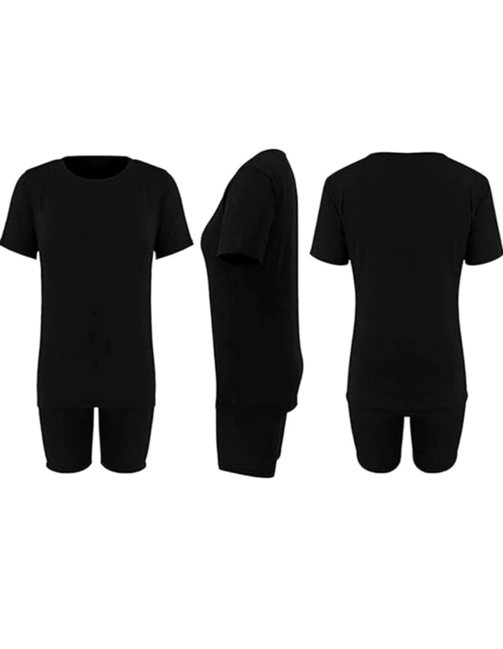 Women's Athleisure Summer 2024 Fashion, Workout Clothes Solid Street Look, Casual Two-Piece Comfort