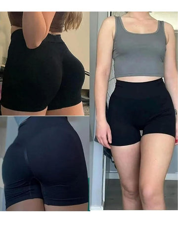 Gym Push Up Seamless Sports Yoga Short Fitness Workout Shapeware Butt Lift Stretchy Shorts for Women M