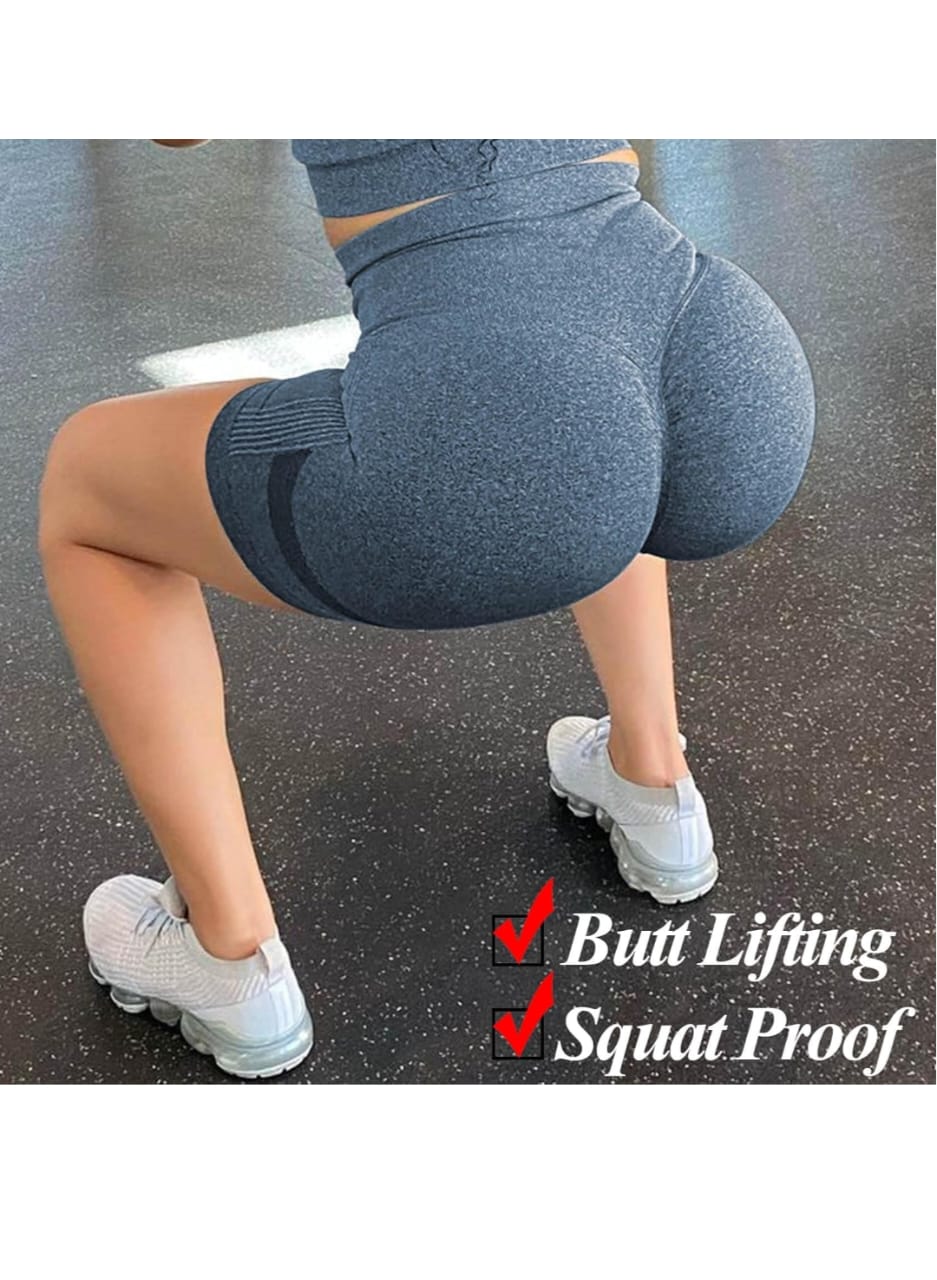 Gym Push Up Seamless Sports Yoga Short Fitness Workout Shapeware Butt Lift Stretchy Shorts for Women M