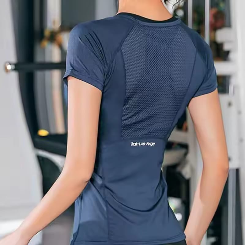 Short Sleeve Yoga Shirt Sports Running Active Wear Sports Top Femme New